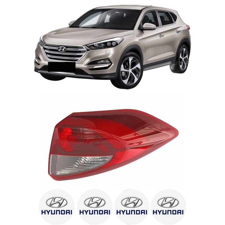Lampa Stop Spate Dreapta HYUNDAI TUCSON SUV Van (TLE) din 2015-2020, Auto, TYC, 4x Stickere auto cu HYUNDAI