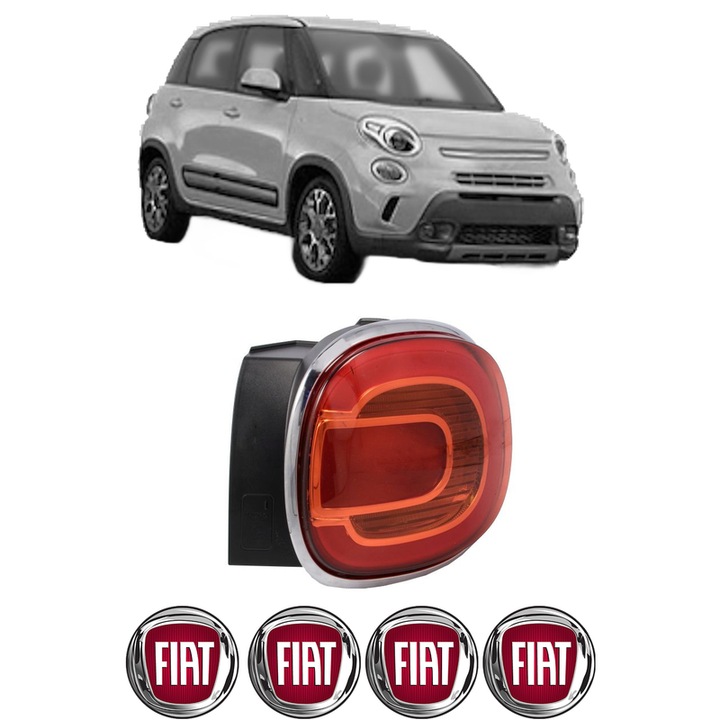 Lampa Stop Spate Dreapta FIAT 500L (351_, 352_) din 2012-2018, Auto, DEPO, 4x Stickere auto cu FIAT