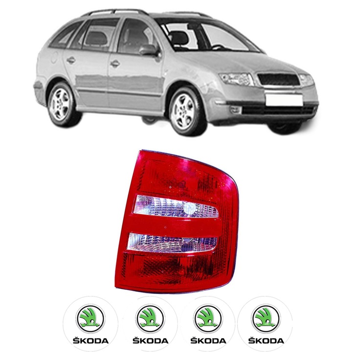 Lampa Stop Spate Dreapta SKODA FABIA I Combi (6Y5) din 2000-2007, Auto, DEPO, 4x Stickere auto cu SKODA