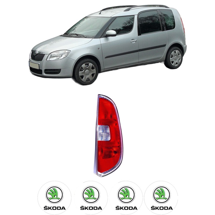 Lampa Stop Spate Dreapta SKODA ROOMSTER Praktik (5J) din 2007-2015, Auto, DEPO, 4x Stickere auto cu SKODA