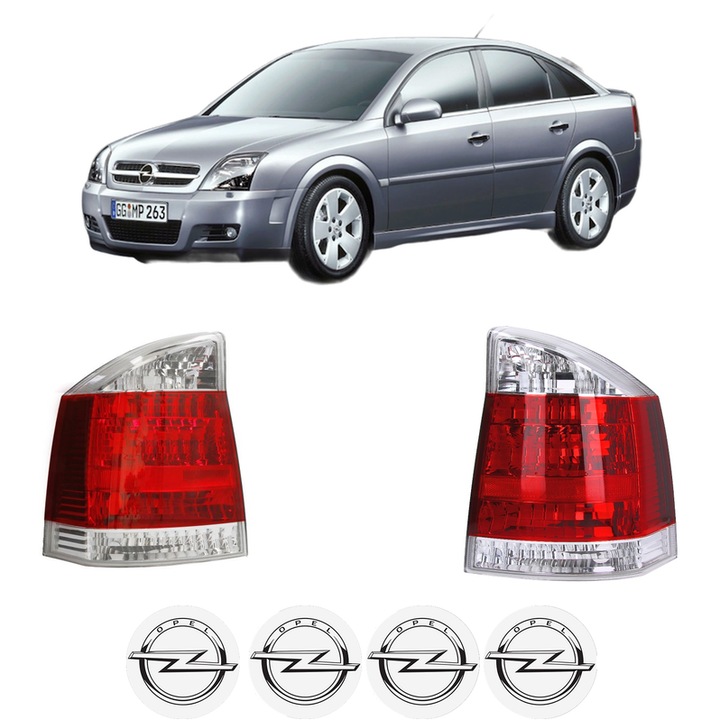 Set Stopuri Spate Stanga Dreapta OPEL VECTRA C GTS (Z02) din 2002-2009, Auto, TYC, 4x Stickere auto cu OPEL