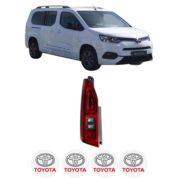 Lampa Stop Spate Stanga TOYOTA PROACE CITY Box Body/MPV (BPZ_) din 2019-2024, Auto, DEPO, 4x Stickere auto cu TOYOTA