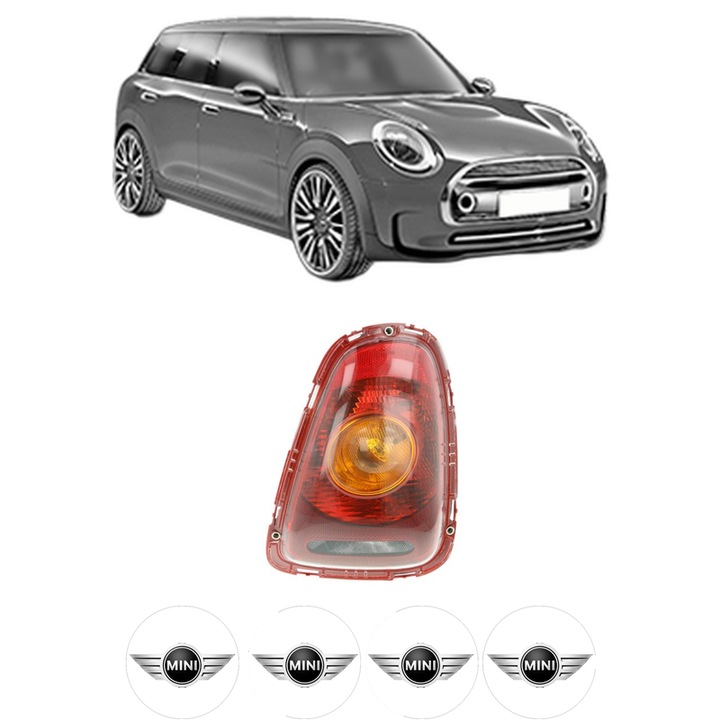 Lampa Stop Spate Dreapta MINI MINI CLUBMAN (R55) din 2007-2014, Auto, DEPO, 4x Stickere auto cu MINI