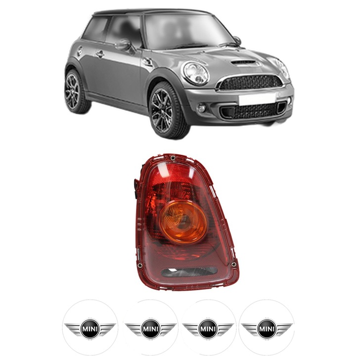 Lampa Stop Spate Stanga MINI MINI (R56) din 2006-2013, Auto, DEPO, 4x Stickere auto cu MINI