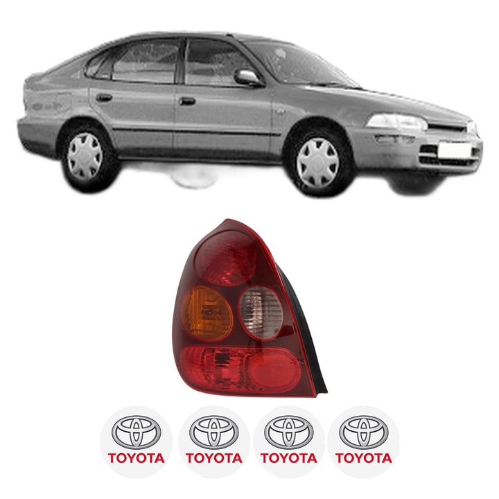 Lampa Stop Spate Stanga TOYOTA COROLLA Liftback (_E10_) din 1992-1997, Auto, TYC, 4x Stickere auto cu TOYOTA