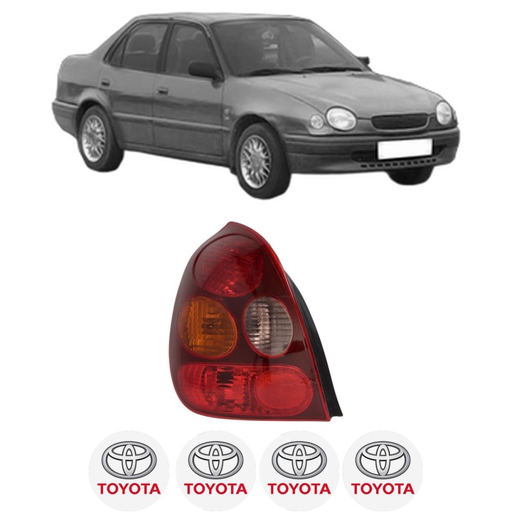 Lampa Stop Spate Stanga TOYOTA COROLLA (_E11_) din 1995-2001, Auto, TYC, 4x Stickere auto cu TOYOTA