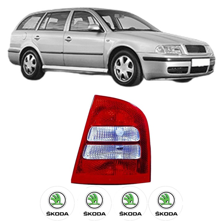 Lampa Stop Spate Dreapta SKODA OCTAVIA I Combi (1U5) din 1998-2010, Auto, DEPO, 4x Stickere auto cu SKODA