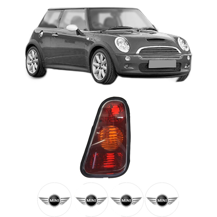 Lampa Stop Spate Dreapta MINI MINI (R50, R53) din 2001-2006, Auto, DEPO, 4x Stickere auto cu MINI