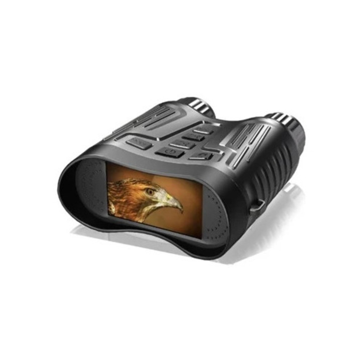 Binoclu nocturn 4k, zoom 8x, rezistent la apa, 10x15cm, negru