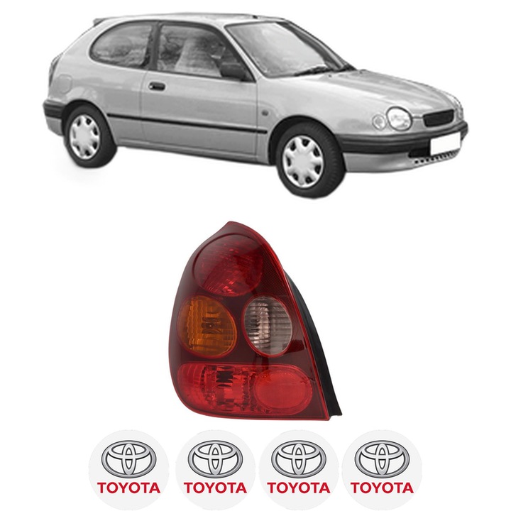 Lampa Stop Spate Stanga TOYOTA COROLLA Compact (_E11_) din 1997-2002, Auto, TYC, 4x Stickere auto cu TOYOTA