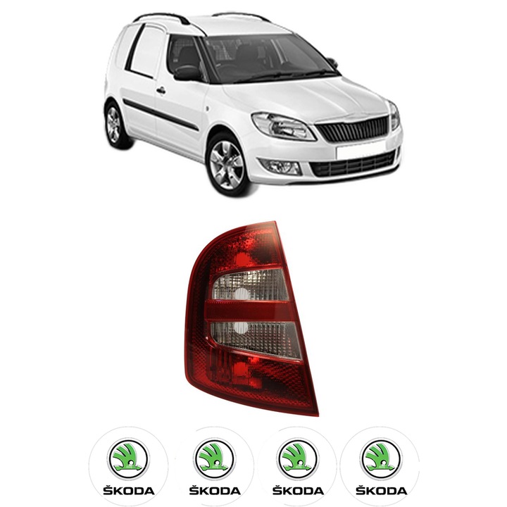 Lampa Stop Spate Stanga SKODA FABIA I Praktik (6Y5) din 2000-2007, Auto, TYC, 4x Stickere auto cu SKODA