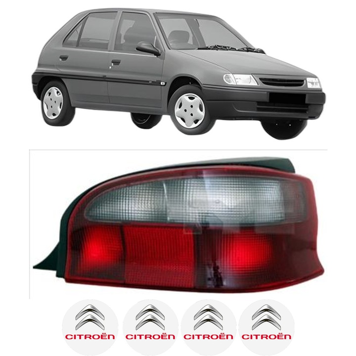 Lampa Stop Spate Stanga CITROEN SAXO (S0, S1) din 1996-2004, Auto, TYC, 4x Stickere auto cu CITROEN