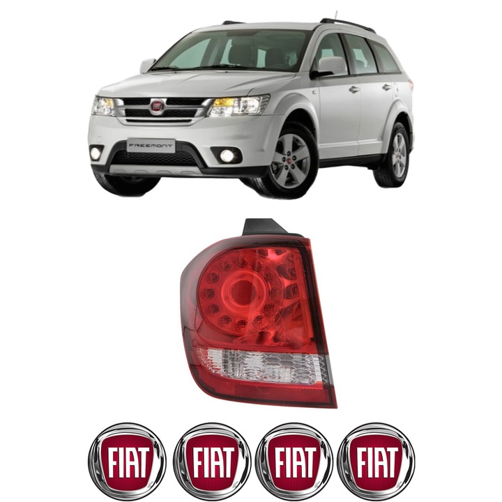 Lampa Stop Spate Stanga FIAT FREEMONT (345_) din 2011-2016, Auto, DEPO, 4x Stickere auto cu FIAT