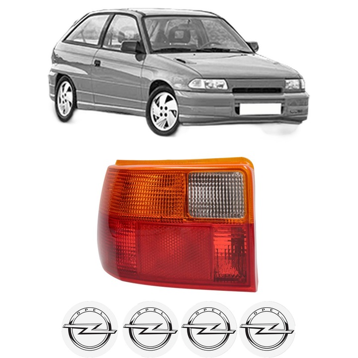 Lampa Stop Spate Stanga OPEL ASTRA F Hatchback (T92) din 1991-1998, Auto, TYC, 4x Stickere auto cu OPEL