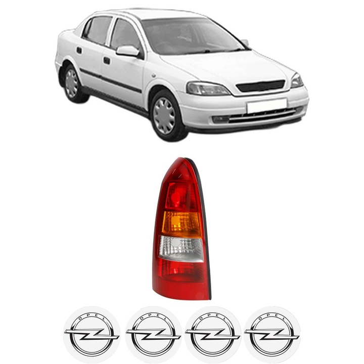 Lampa Stop Spate Stanga OPEL ASTRA G Saloon (T98) din 1998-2009, Auto, TYC, 4x Stickere auto cu OPEL