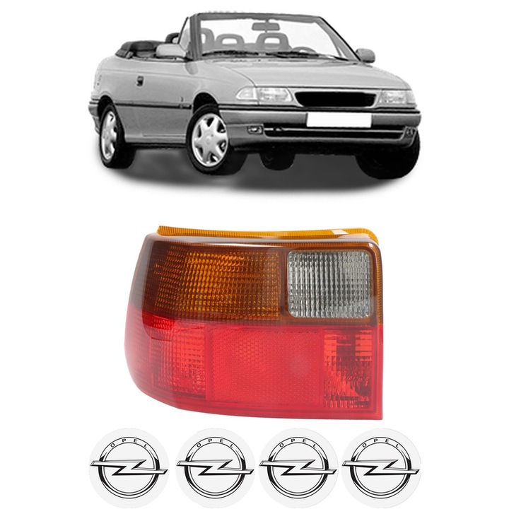 Lampa Stop Spate Stanga OPEL ASTRA F Convertible (T92) din 1993-2001, Auto, TYC, 4x Stickere auto cu OPEL