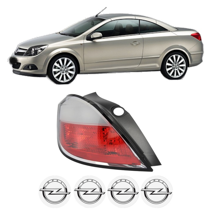 Lampa Stop Spate Stanga OPEL ASTRA H TwinTop (A04) din 2005-2010, Auto, TYC, 4x Stickere auto cu OPEL