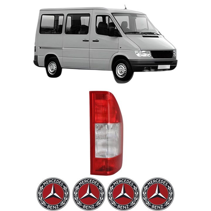 Lampa Stop Spate Dreapta MERCEDES-BENZ SPRINTER 2-t Bus (B901, B902) din 1995-2006, Auto, TYC, 4x Stickere auto cu MERCEDES-BENZ