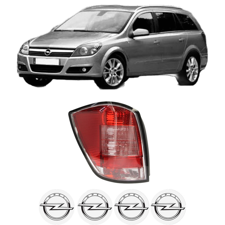 Lampa Stop Spate Stanga OPEL ASTRA H Estate (A04) din 2004-2014, Auto, TYC, 4x Stickere auto cu OPEL