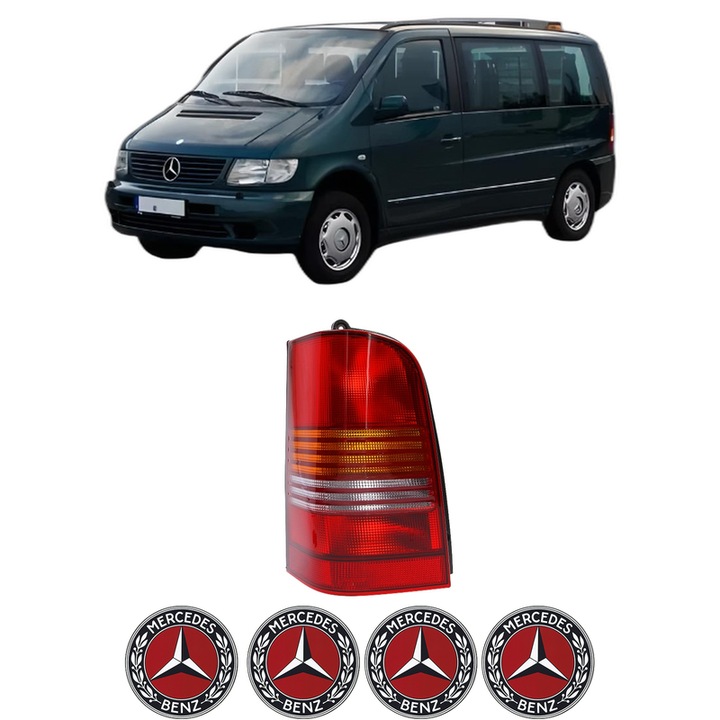 Lampa Stop Spate Stanga MERCEDES-BENZ VITO Van (W638) din 1997-2003, Auto, TYC, 4x Stickere auto cu MERCEDES-BENZ