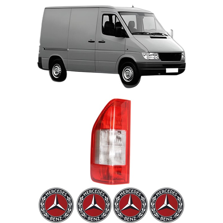 Lampa Stop Spate Stanga MERCEDES-BENZ SPRINTER 2-t Van (B901, B902) din 1995-2006, Auto, TYC, 4x Stickere auto cu MERCEDES-BENZ