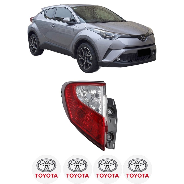 Lampa Stop Spate Stanga TOYOTA C-HR VAN (_X1_) din 2016, Auto, DEPO, 4x Stickere auto cu TOYOTA