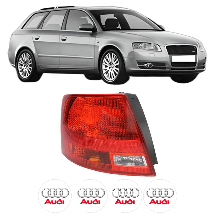 Lampa Stop Spate Stanga AUDI A4 B7 Avant (8ED) din 2004-2008, Auto, TYC, 4x Stickere auto cu AUDI