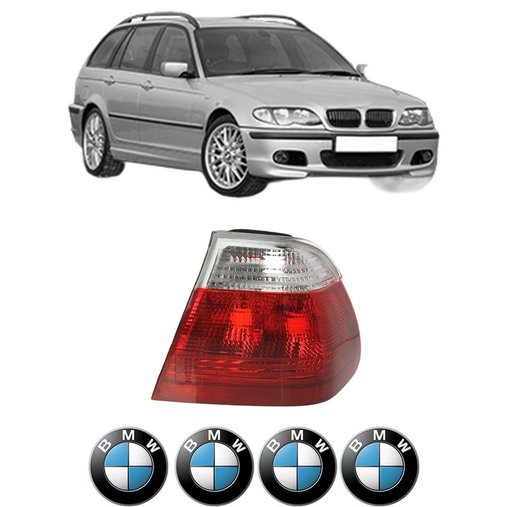 Lampa Stop Spate Dreapta BMW Seria 3 Touring (E46) din 1999-2005, Auto, DEPO, 4x Stickere auto cu BMW