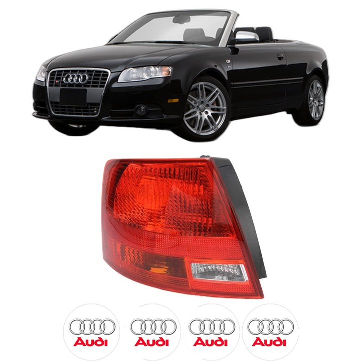 Lampa Stop Spate Stanga AUDI A4 B7 Convertible (8HE) din 2006-2009, Auto, TYC, 4x Stickere auto cu AUDI