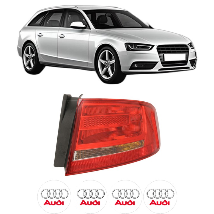 Lampa Stop Spate Dreapta AUDI A4 B8 Avant (8K5) din 2007-2015, Auto, TYC, 4x Stickere auto cu AUDI