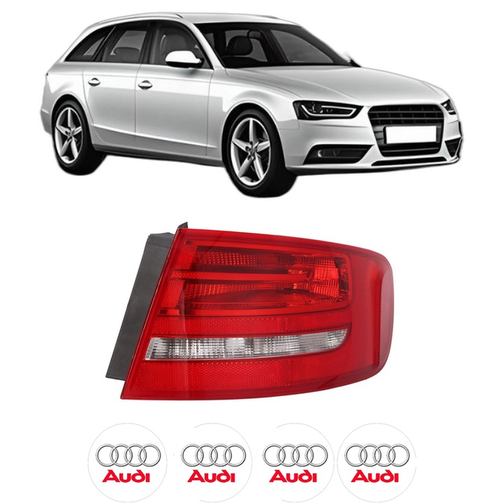 Lampa Stop Spate Dreapta AUDI A4 B8 Avant (8K5) din 2007-2015, Auto, TYC, 4x Stickere auto cu AUDI