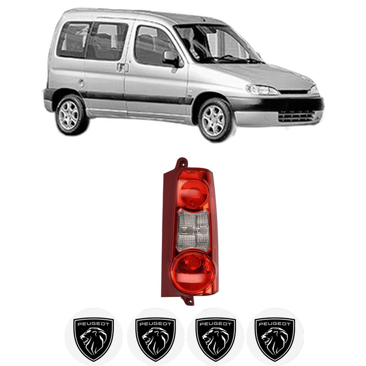 Lampa Stop Spate Dreapta PEUGEOT PARTNER MPV (5_, G_) din 1996-2015, Auto, TYC, 4x Stickere auto cu PEUGEOT