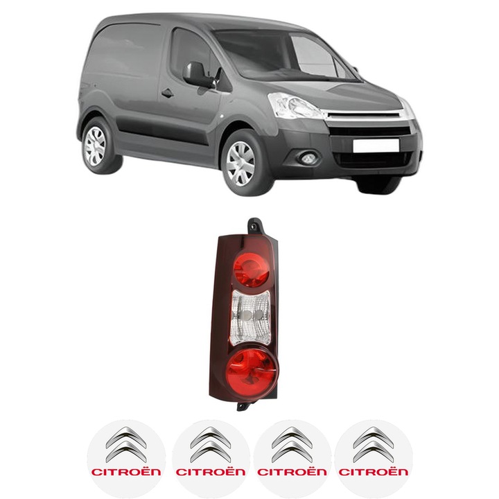 Lampa Stop Spate Stanga CITROEN BERLINGO Box Body/MPV (B9) din 2008-2021, Auto, TYC, 4x Stickere auto cu CITROEN