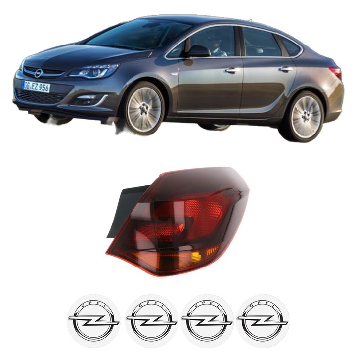 Lampa Stop Spate Dreapta OPEL ASTRA J Saloon din 2012-2015, Auto, TYC, 4x Stickere auto cu OPEL