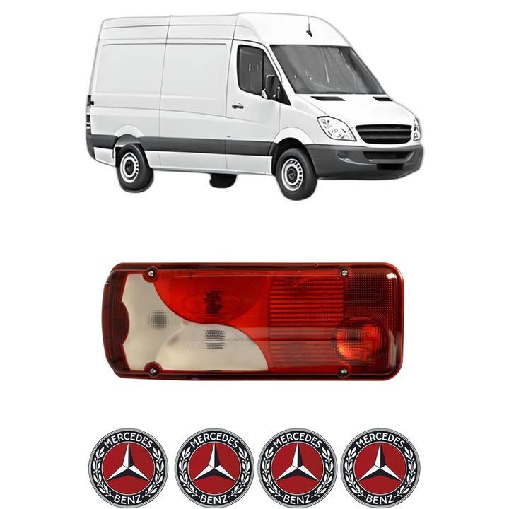 Lampa Stop Spate Stanga MERCEDES-BENZ SPRINTER 3, 5-t Van (B906) din 2006-2018, Auto, TYC, 4x Stickere auto cu MERCEDES-BENZ