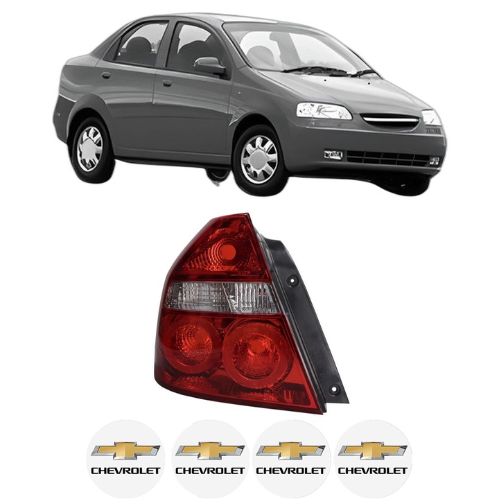 Lampa Stop Spate Stanga CHEVROLET AVEO / KALOS Saloon (T200) din 2003-2008, Auto, TYC, 4x Stickere auto cu CHEVROLET