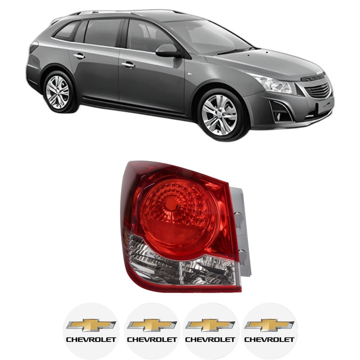 Lampa Stop Spate Stanga CHEVROLET CRUZE Station Wagon (J308) din 2012-2015, Auto, TYC, 4x Stickere auto cu CHEVROLET