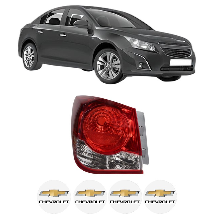 Lampa Stop Spate Stanga CHEVROLET CRUZE (J300) din 2009-2018, Auto, TYC, 4x Stickere auto cu CHEVROLET