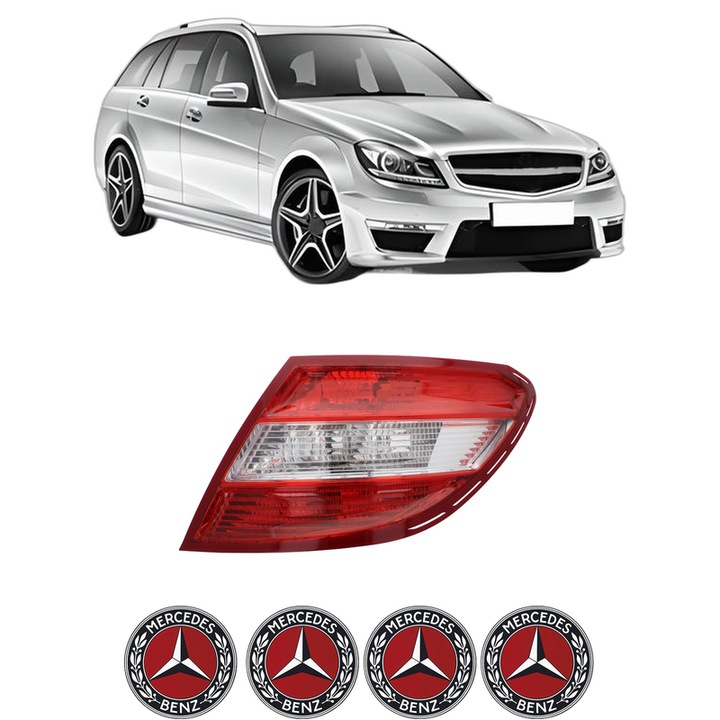 Lampa Stop Spate Dreapta MERCEDES-BENZ C-CLASS T-Model (S204) din 2007-2014, Auto, TYC, 4x Stickere auto cu MERCEDES-BENZ