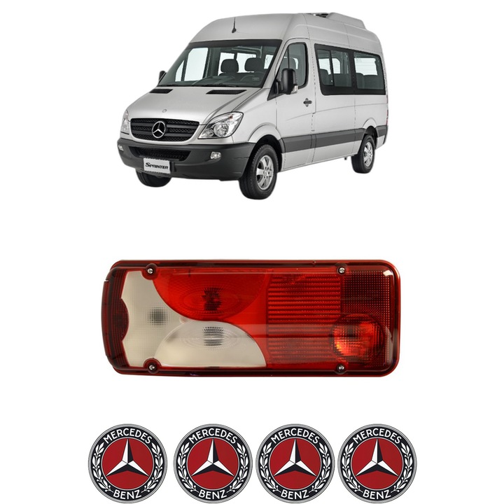 Lampa Stop Spate Stanga MERCEDES-BENZ SPRINTER 3, 5-t Bus (B906) din 2006-2019, Auto, TYC, 4x Stickere auto cu MERCEDES-BENZ
