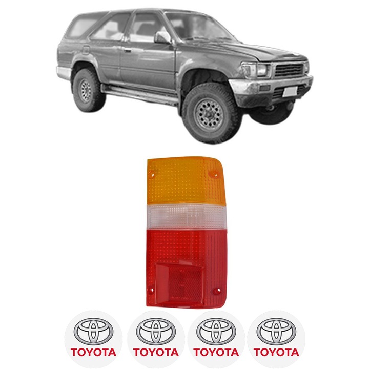 Lampa Stop Spate Dreapta TOYOTA HILUX V Pickup (_N8_, _N9_, _N10_, _N11_) din 1988-1998, Auto, DEPO, 4x Stickere auto cu TOYOTA