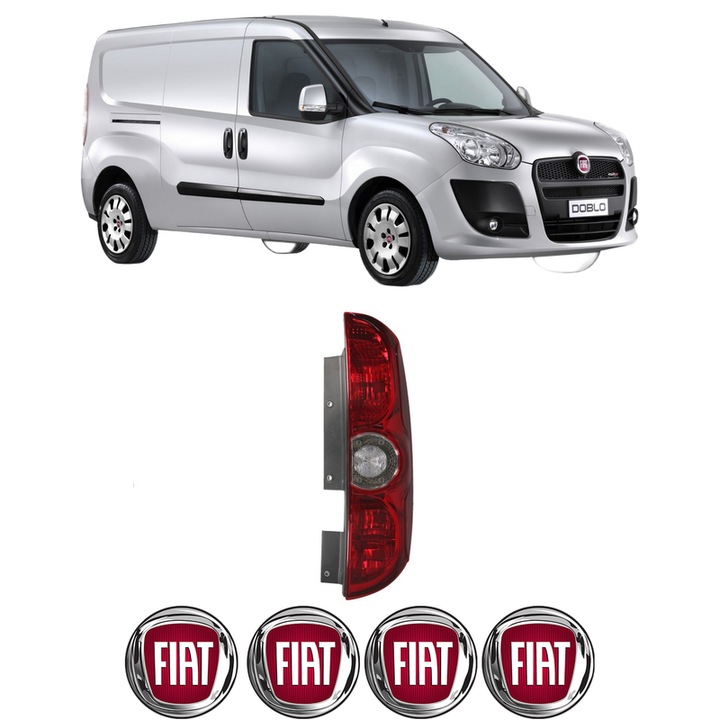 Lampa Stop Spate Dreapta FIAT DOBLO Bus (263_) din 2010-2023, Auto, TYC, 4x Stickere auto cu FIAT