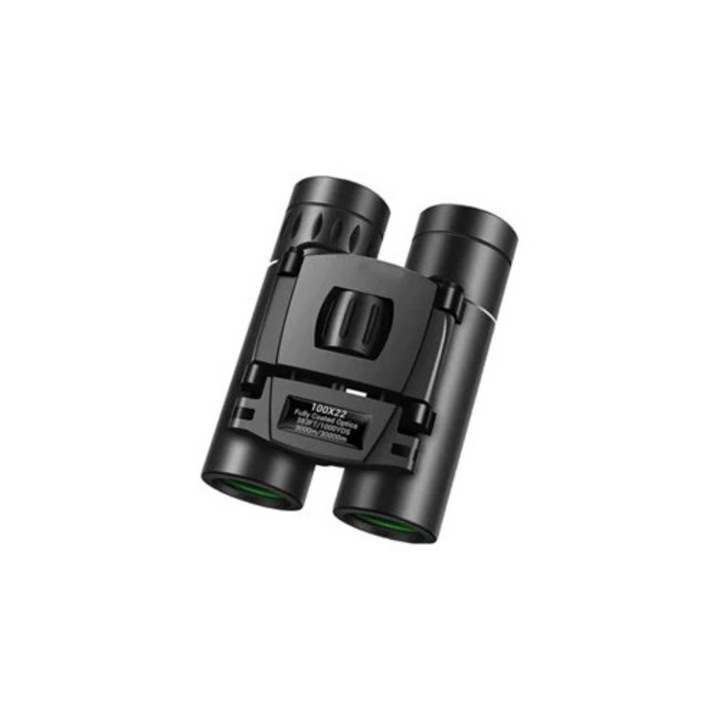 Binoclu profesional 100x22, portabil, compact, 30000m, Bak4, negru