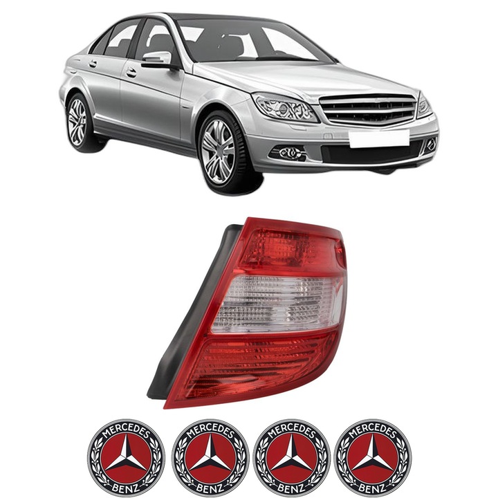 Lampa Stop Spate Dreapta MERCEDES-BENZ C-CLASS (W204) din 2007-2014, Auto, TYC, 4x Stickere auto cu MERCEDES-BENZ