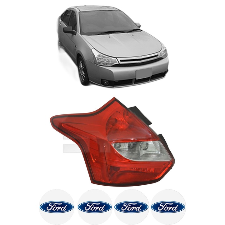 Lampa Stop Spate Stanga FORD USA FOCUS din 1998-2021, Auto, TYC, 4x Stickere auto cu FORD USA