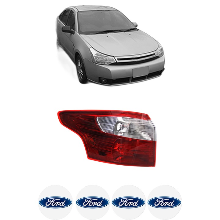 Lampa Stop Spate Stanga FORD USA FOCUS din 1998-2021, Auto, TYC, 4x Stickere auto cu FORD USA
