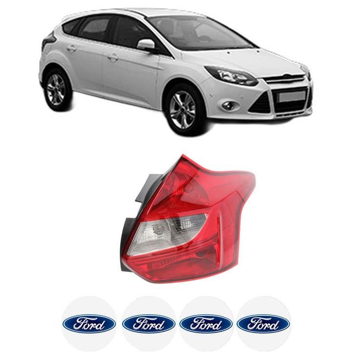 Lampa Stop Spate Dreapta FORD FOCUS III Hatchback Van din 2011-2020, Auto, TYC, 4x Stickere auto cu FORD