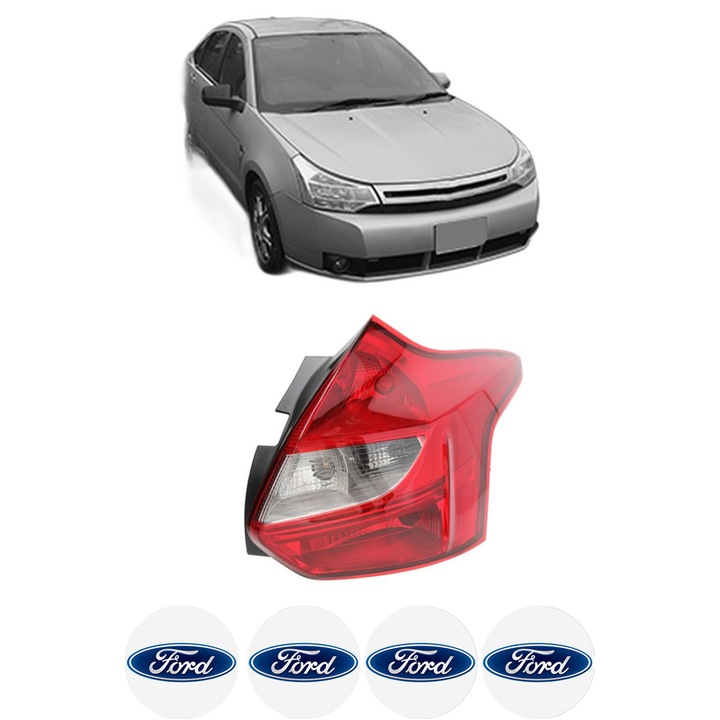 Lampa Stop Spate Dreapta FORD USA FOCUS din 1998-2021, Auto, TYC, 4x Stickere auto cu FORD USA