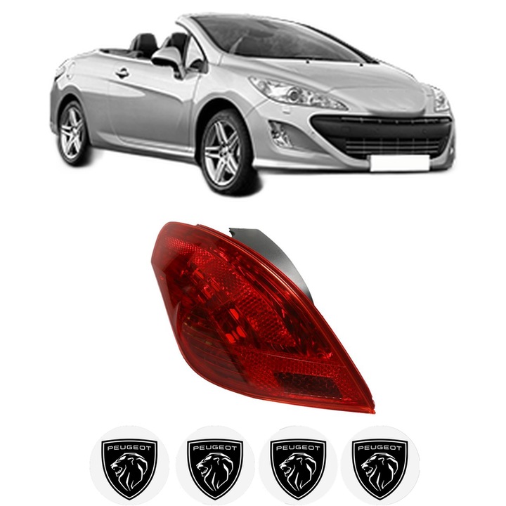 Lampa Stop Spate Stanga PEUGEOT 308 CC (4B_) din 2009-2014, Auto, TYC, 4x Stickere auto cu PEUGEOT
