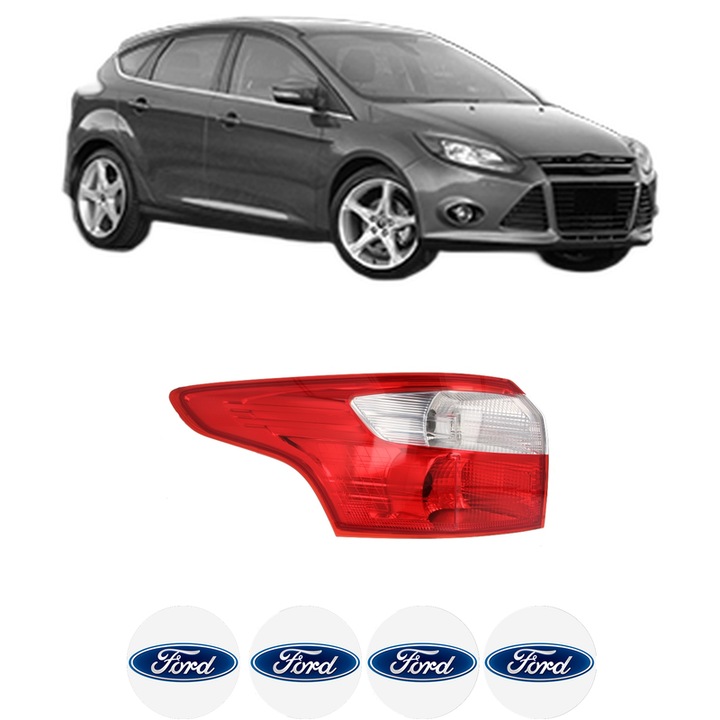Lampa Stop Spate Stanga FORD FOCUS III din 2010-2020, Auto, TYC, 4x Stickere auto cu FORD